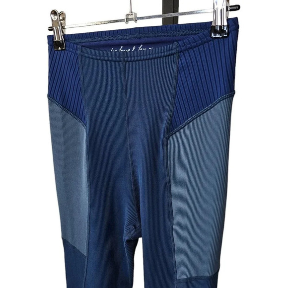 For Love & Lemons Payton High Rise  Ribbed Active Leggings Blue Size Small, NWT - Picture 7 of 9